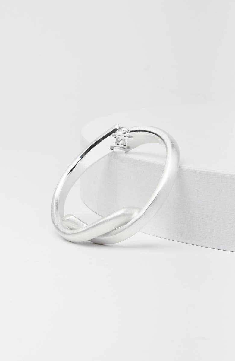 SAACHI Matte Twist Cuff Bracelet, Alternate, color, Silver