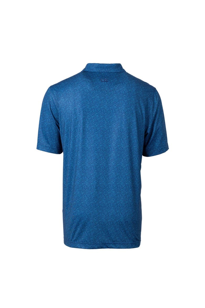 Men's Cutter & Buck Blue Tacoma Rainiers Pike Micro Floral Stretch Polo, Alternate, color, Navy