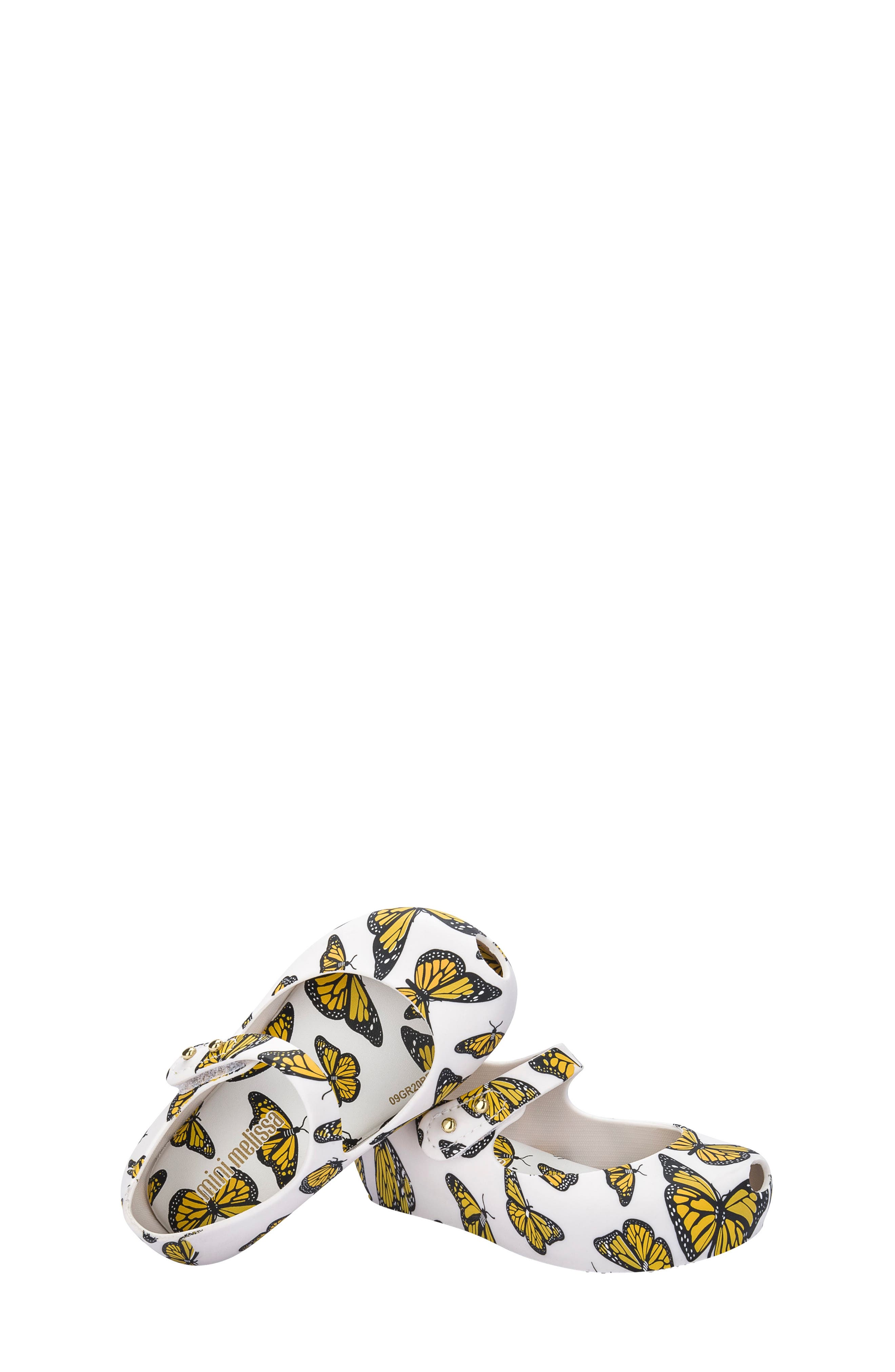Mini Melissa Ultragirl Print Mary Jane, Alternate, color, White