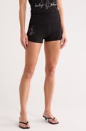 Baby Phat Fold Over Waist Jersey Booty Shorts