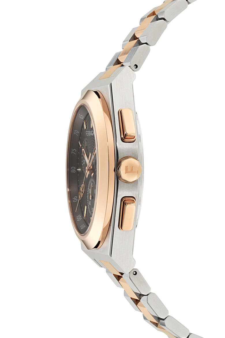 Vega Upper East Bracelet Chronograph Watch, 42mm, Alternate, color, TWO TONE