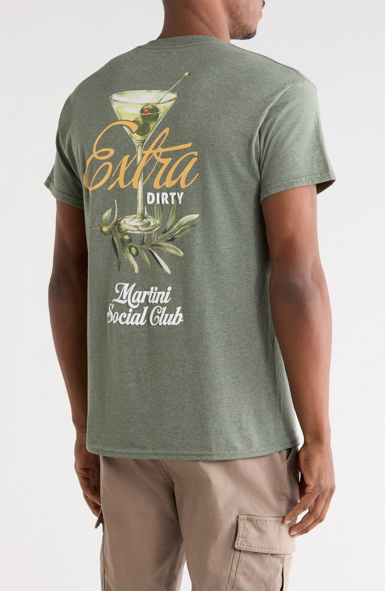 RETROFIT Dirty Martini Club Graphic T-Shirt, Alternate, color, Heather Military Green