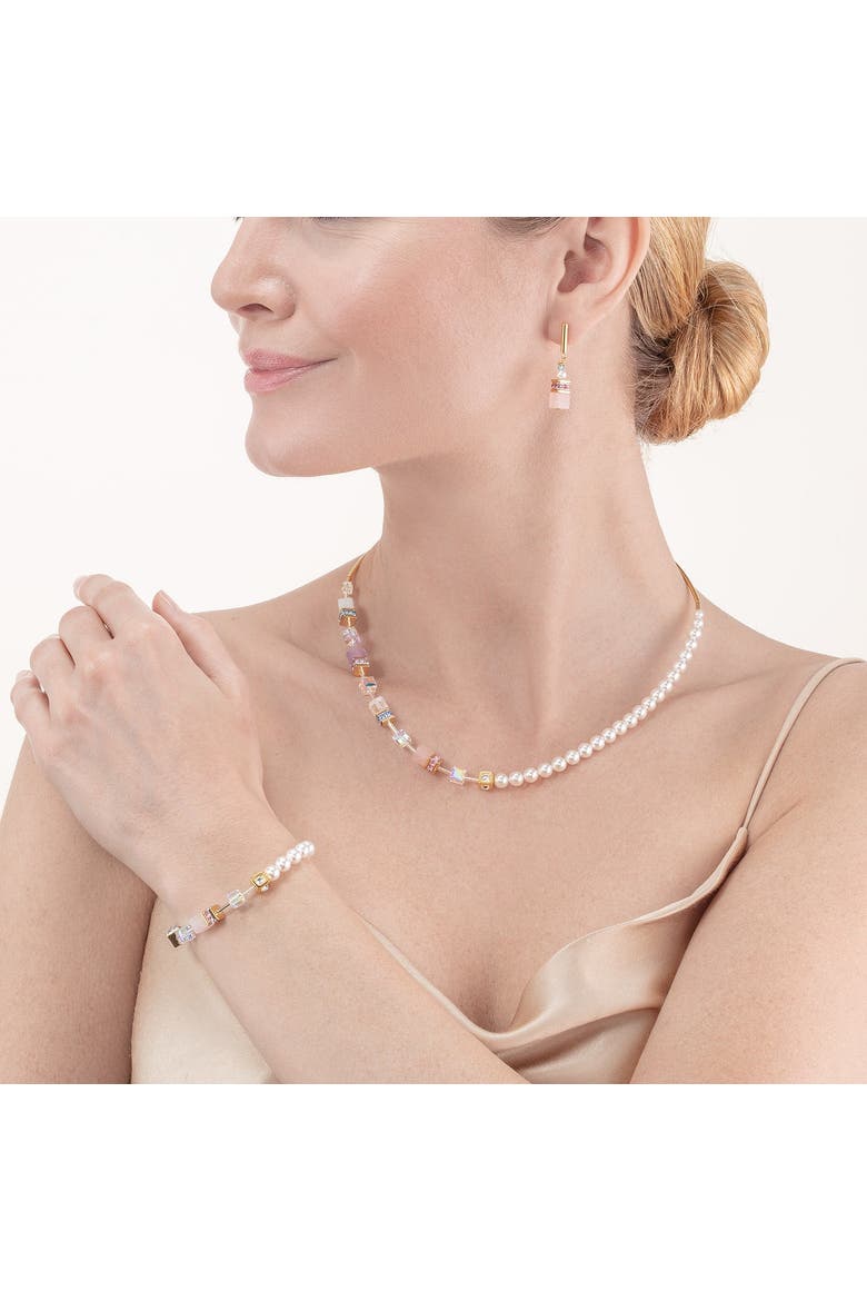 Geocube Precious Fusion Pearls Necklace, Alternate, color, Multicolor