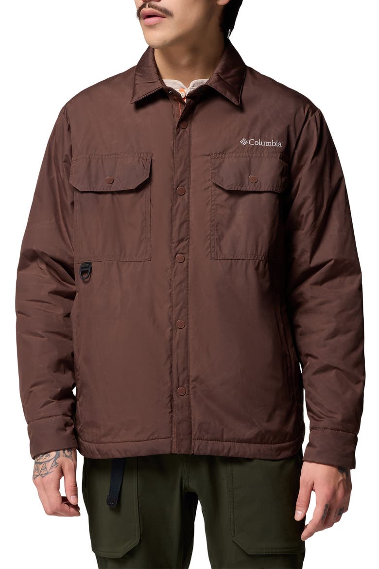 Landroamer™ Water Repellent Shirt Jacket, Main, color, TOBACCO