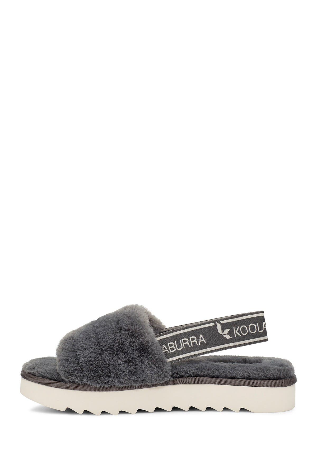 KOOLABURRA BY UGG Fuzzin Faux Fur II Slide Slipper, Alternate, color, STONE GREY