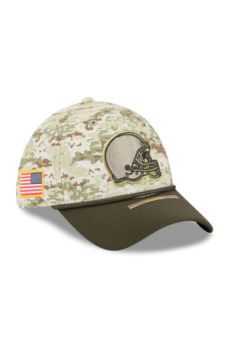 Men's New Era  Camo Cleveland Browns 2025 Salute to Service 39THIRTY Flex Hat, Main, color, Camo