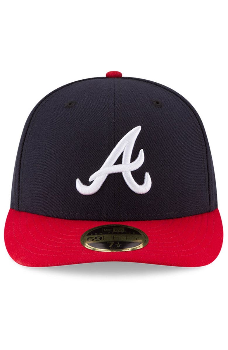 New Era Men's New Era Navy/Red Atlanta Braves National Baseball Hall of Fame Low Profile 59FIFTY Fitted Hat, Alternate, color,