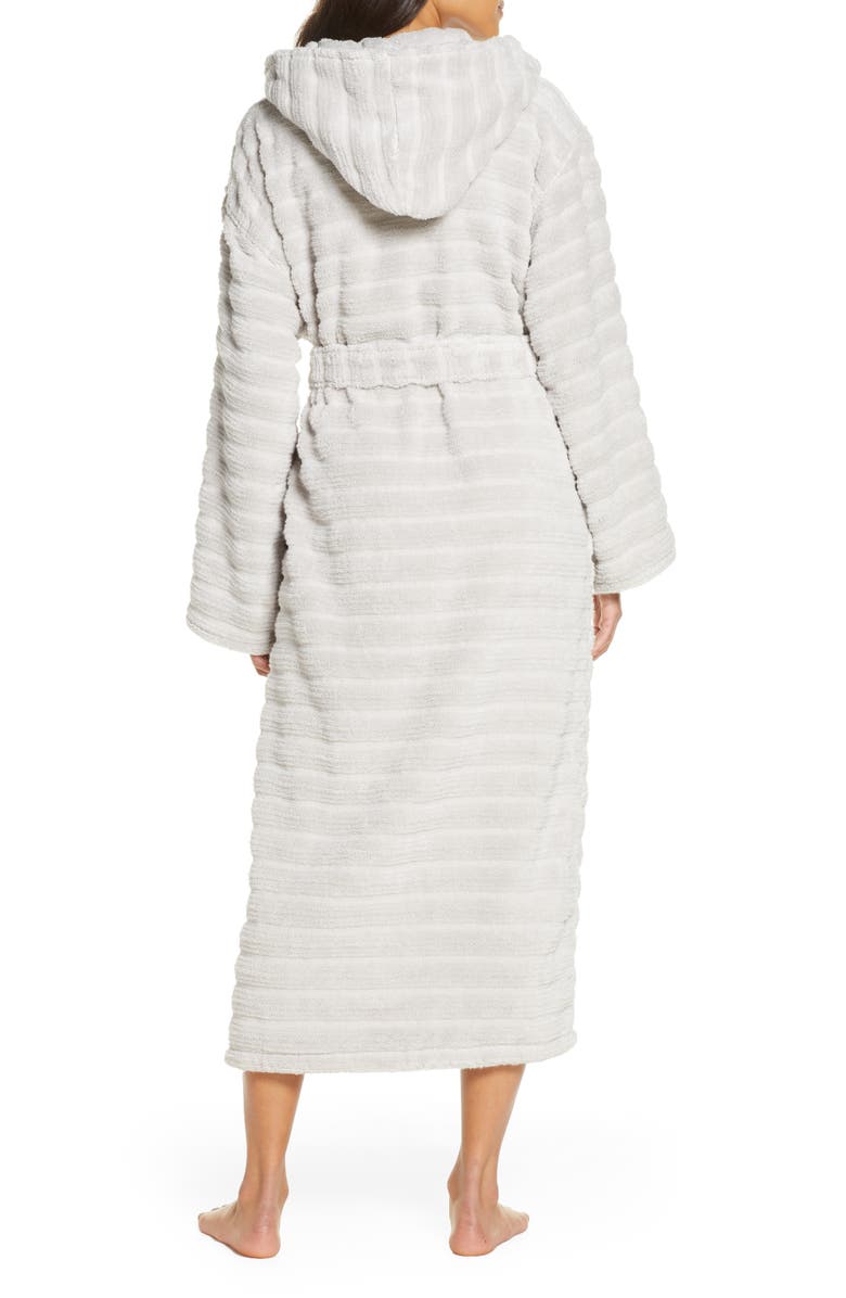 The White Company Hooded Ribbed Hydrocotton Robe, Alternate, color,