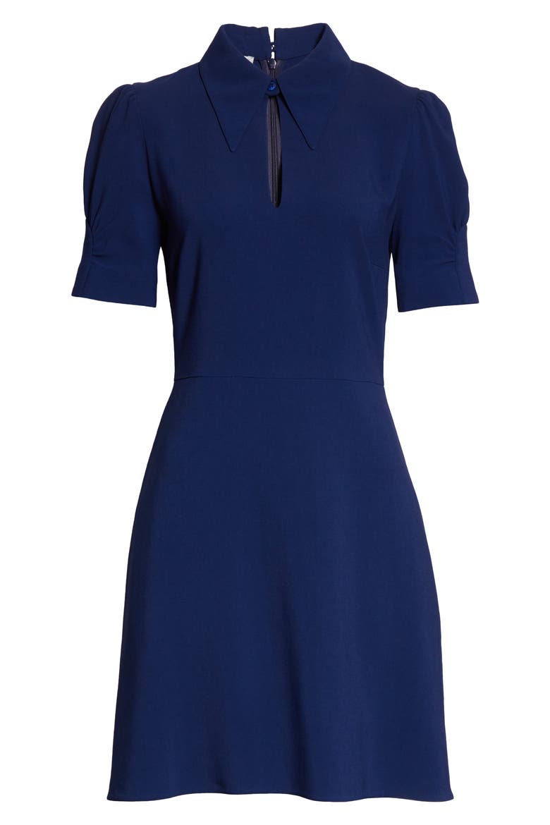 Blair Puff Sleeve Stretch Cady Dress, Alternate, color, 4200 SAPPHIRE