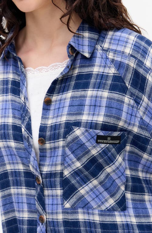 Bdg Urban Outfitters Brendan Check Oversize Button-up Shirt In Blue