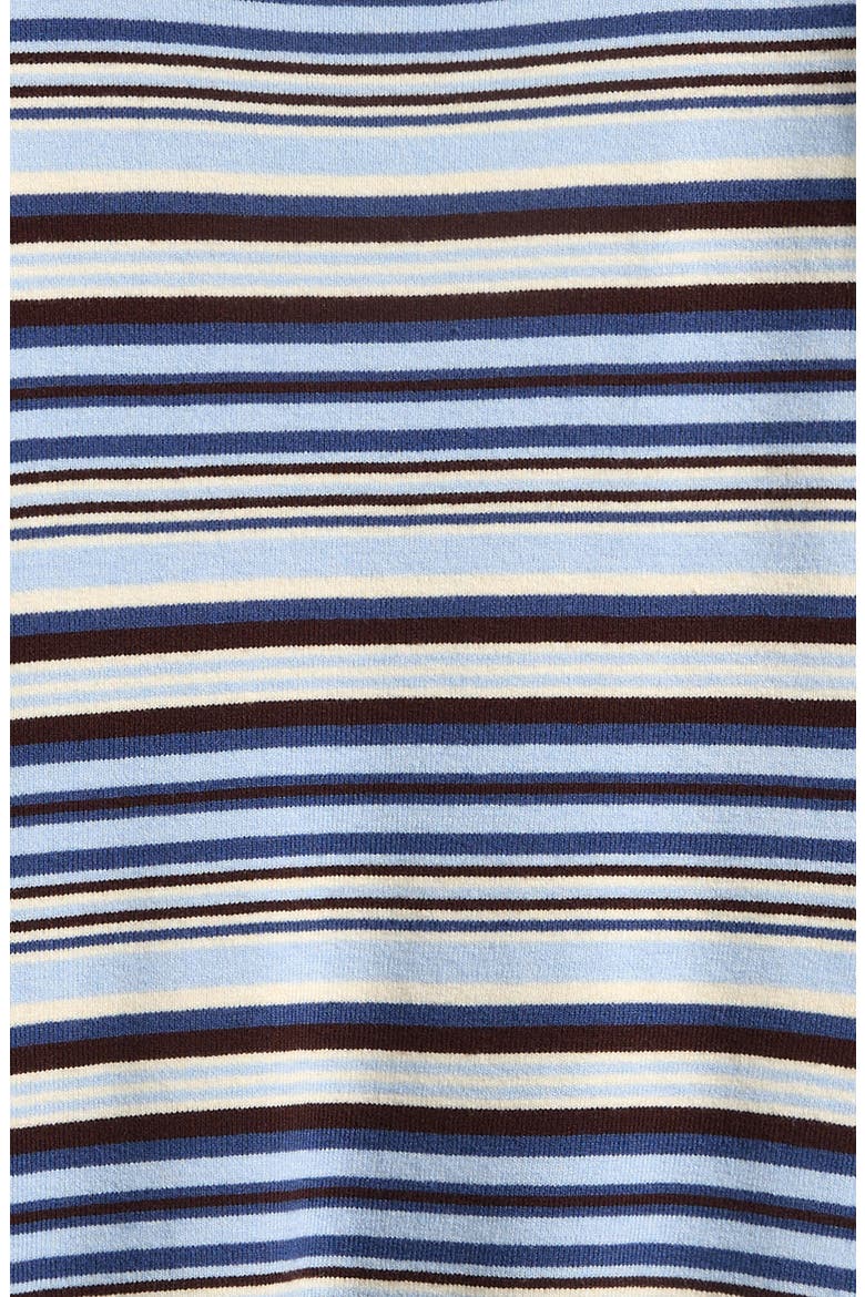 Kids' Striped Long Sleeved Dress, Alternate, color, BLUE BELL/ CHESTNUT COMBO