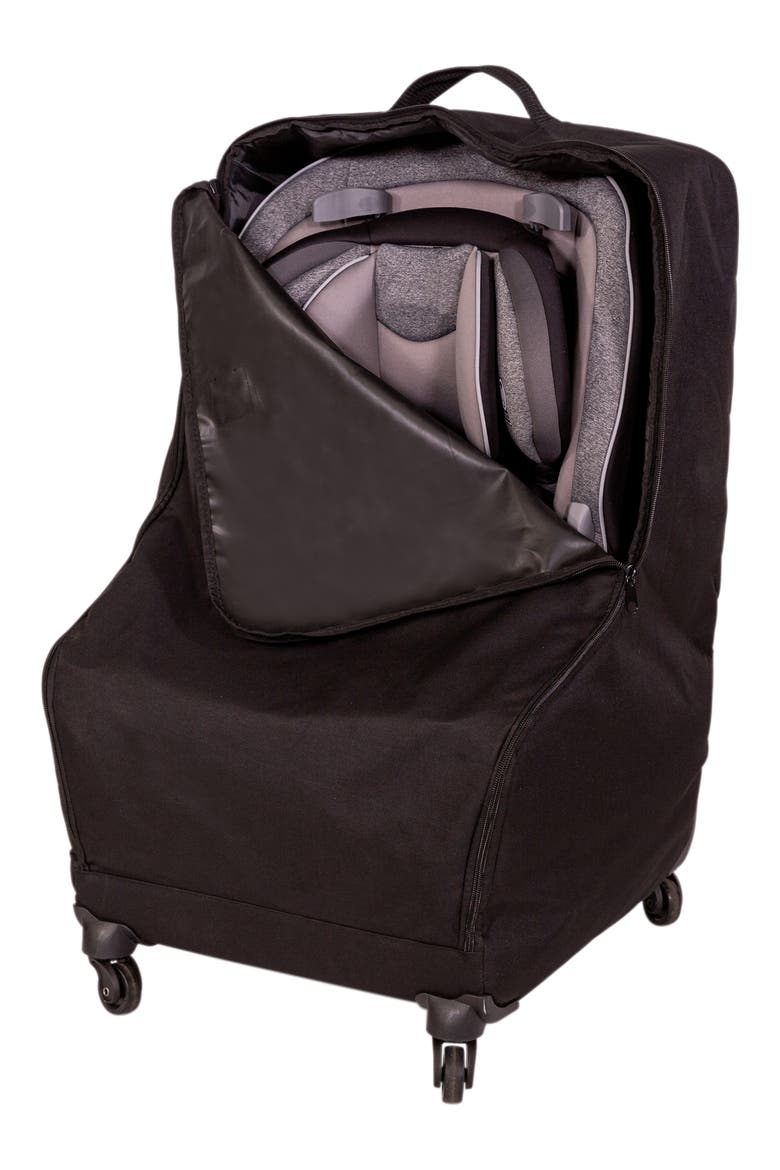 Spinner Wheelie Deluxe Car Seat Travel Bag, Alternate, color, BLACK