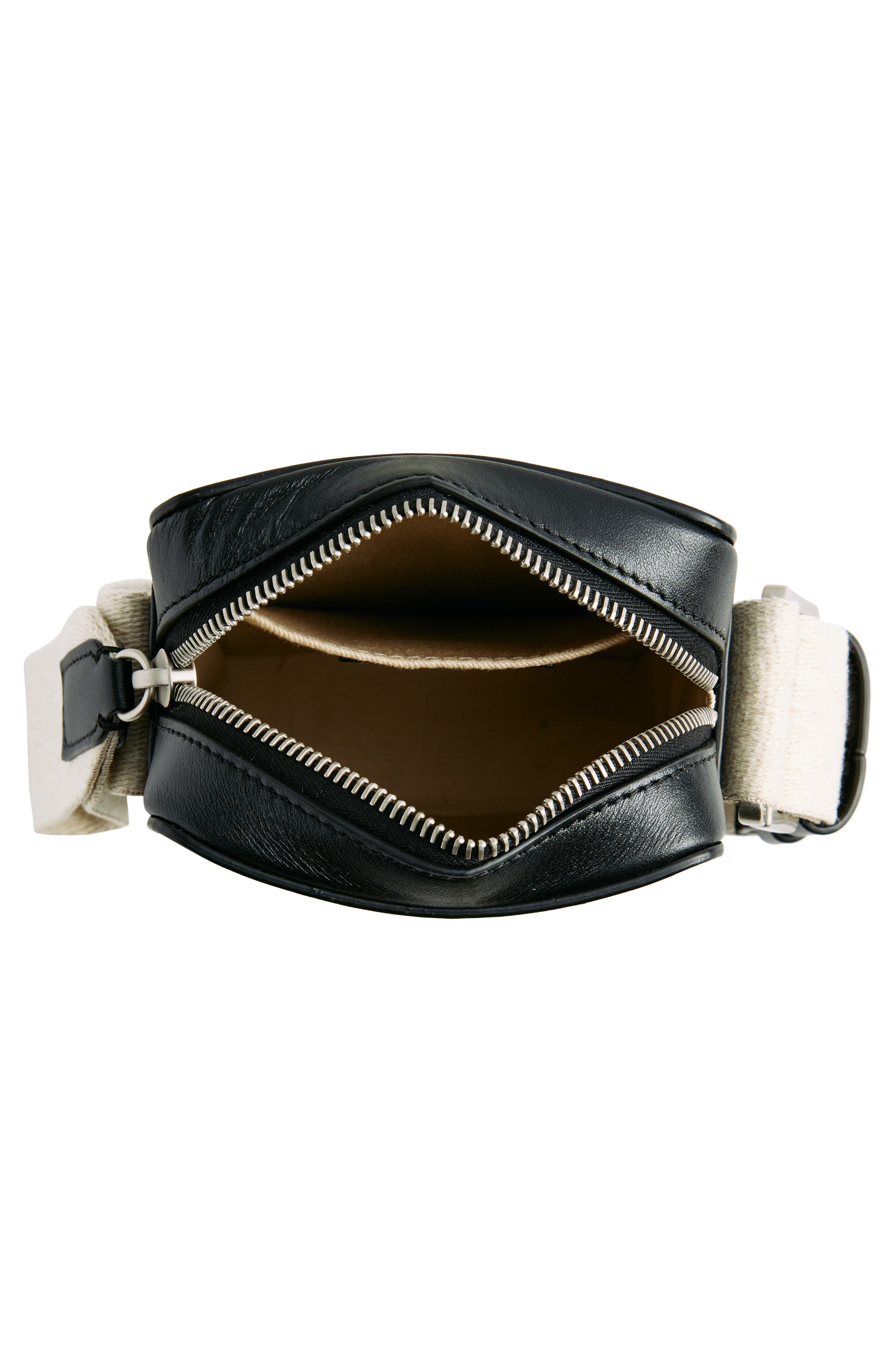 Le Cuerda Vertical Leather Shoulder Bag, Alternate, color, BLACK