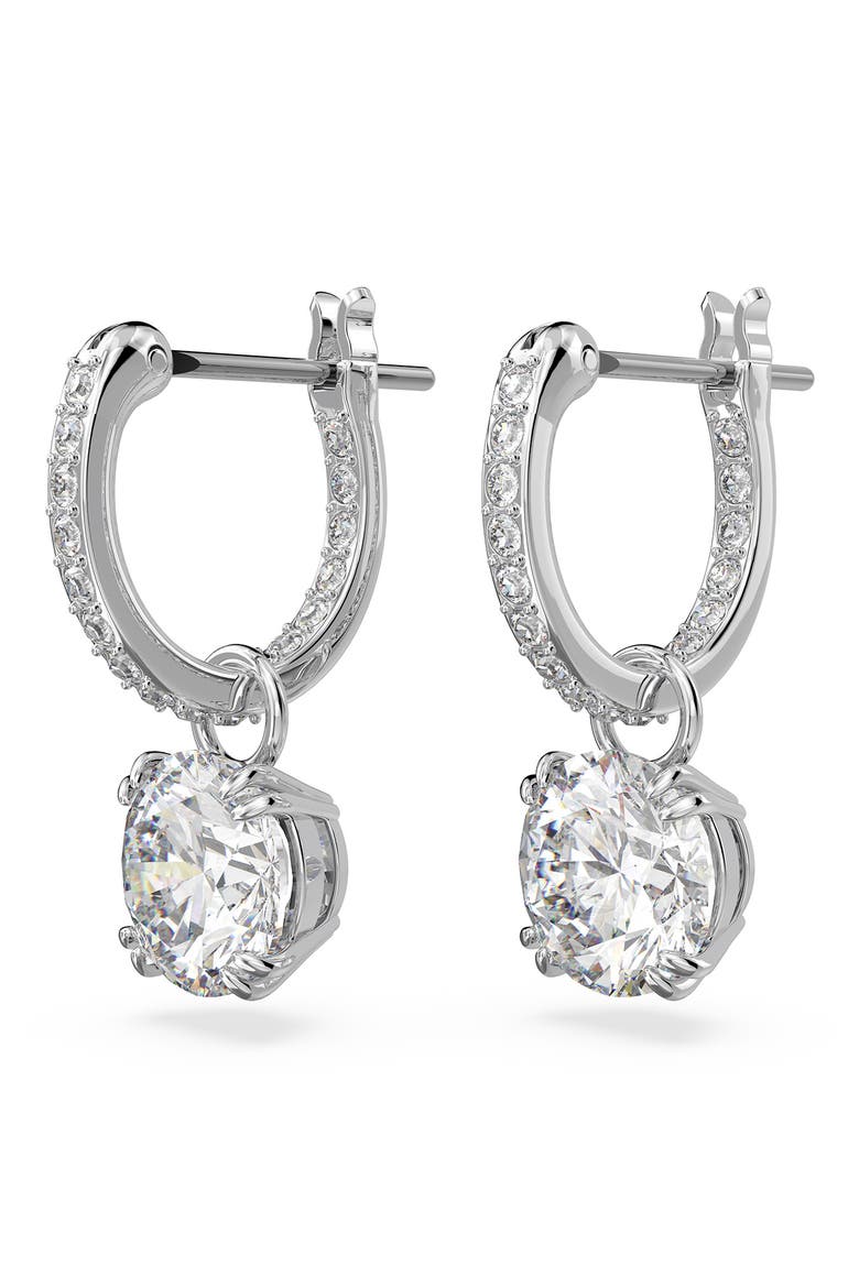 Stilla Huggie Hoop Earrings, Main, color, SILVER