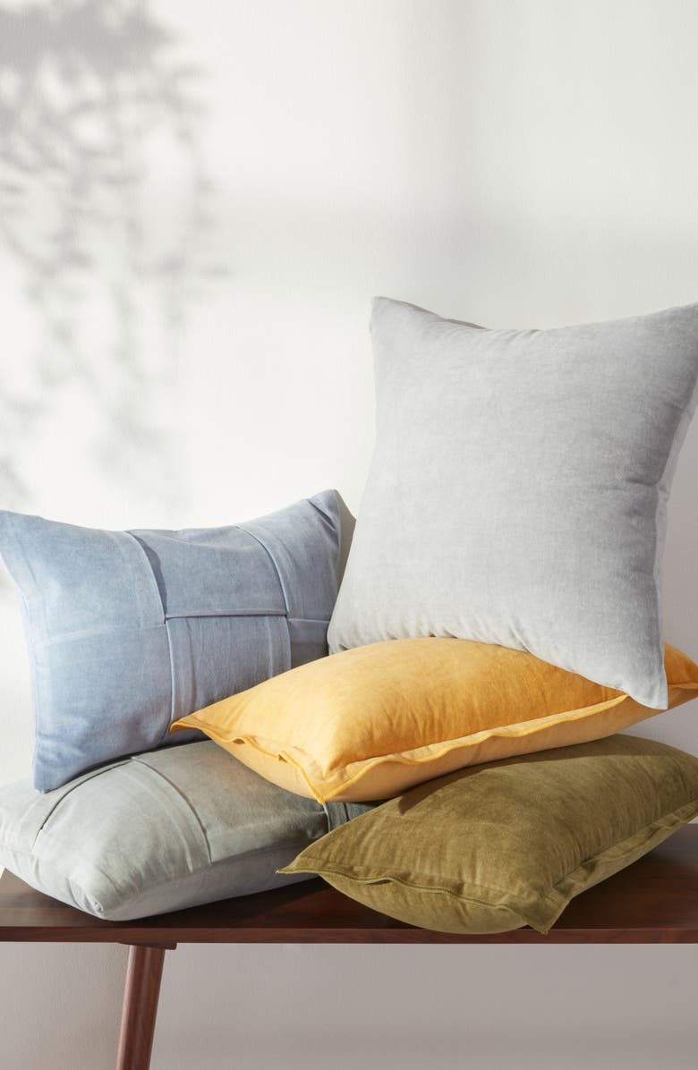Nordstrom Pleated Velveteen Accent Pillow, Alternate, color, 