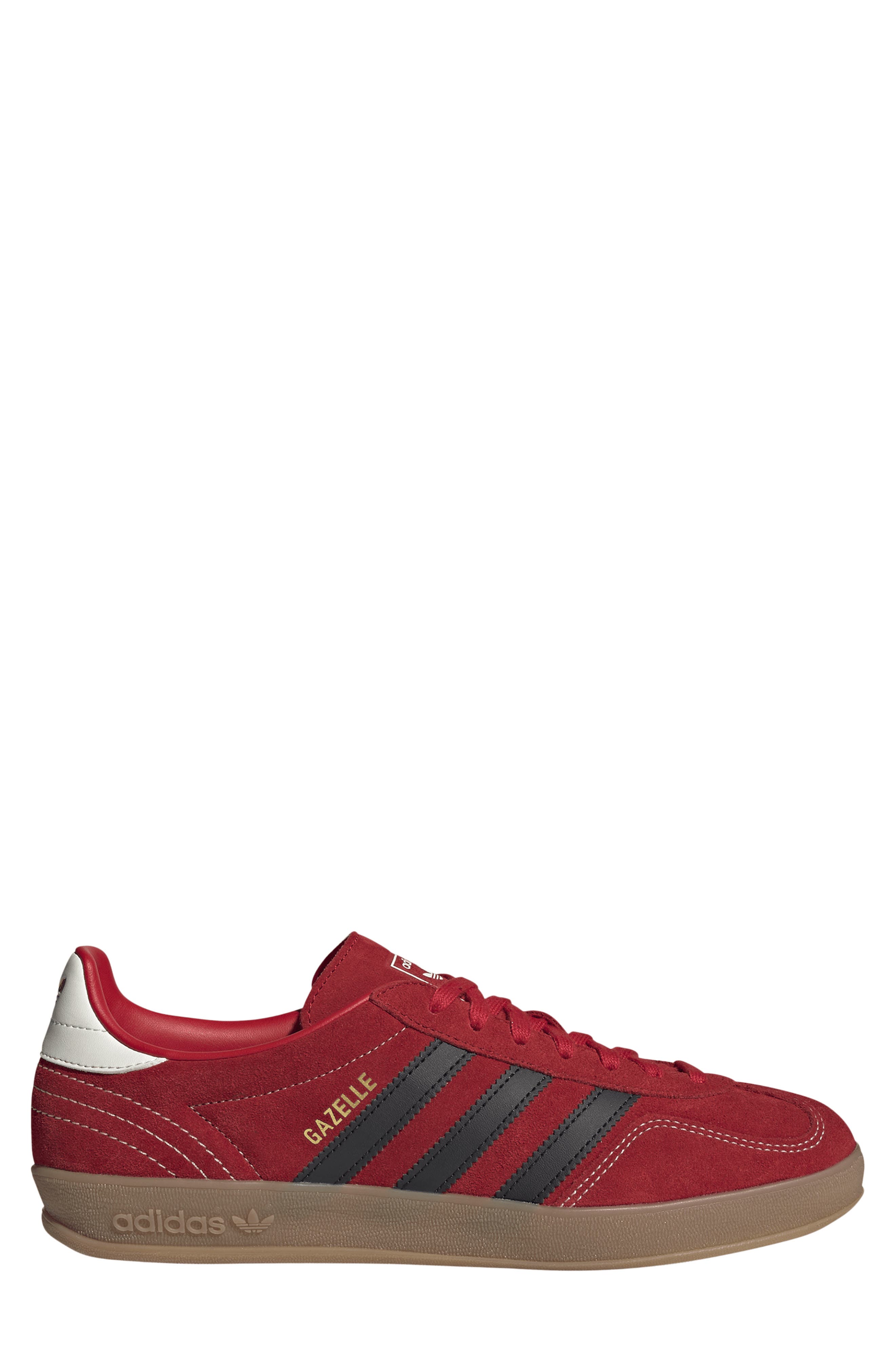 Gazelle Indoor Sneaker, Alternate, color, BETTER SCARLET/ BLACK/ GUM