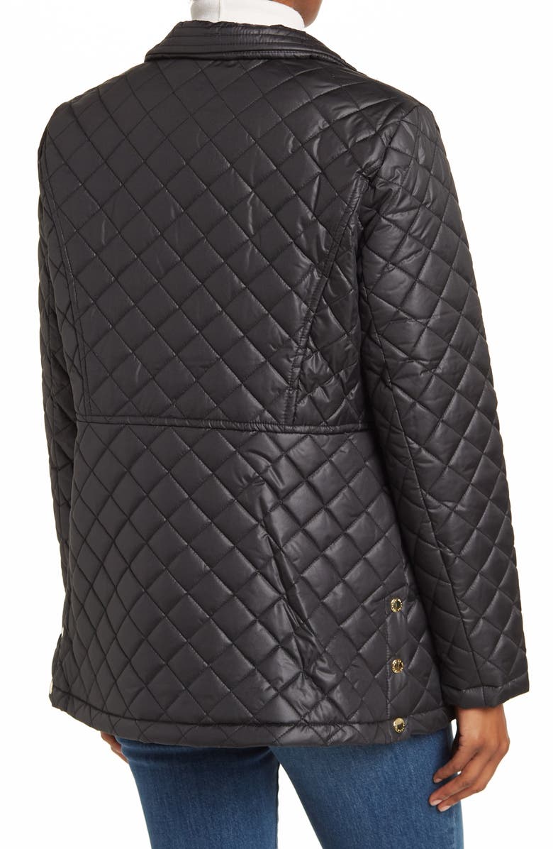 Via Spiga Stand Collar Quilted Jacket, Alternate, color, 