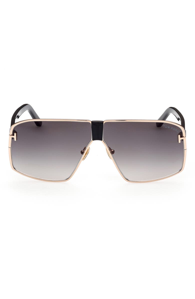 TOM FORD 66mm Gradient Shield Sunglasses, Main, color, 