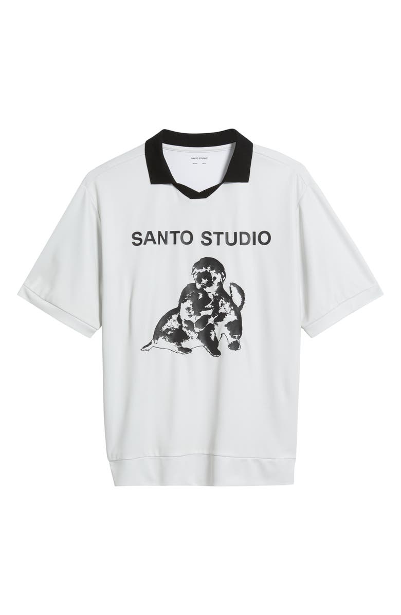 SANTO STUDIO Thugs Need Hugs Graphic Jersey, Alternate, color, Cream