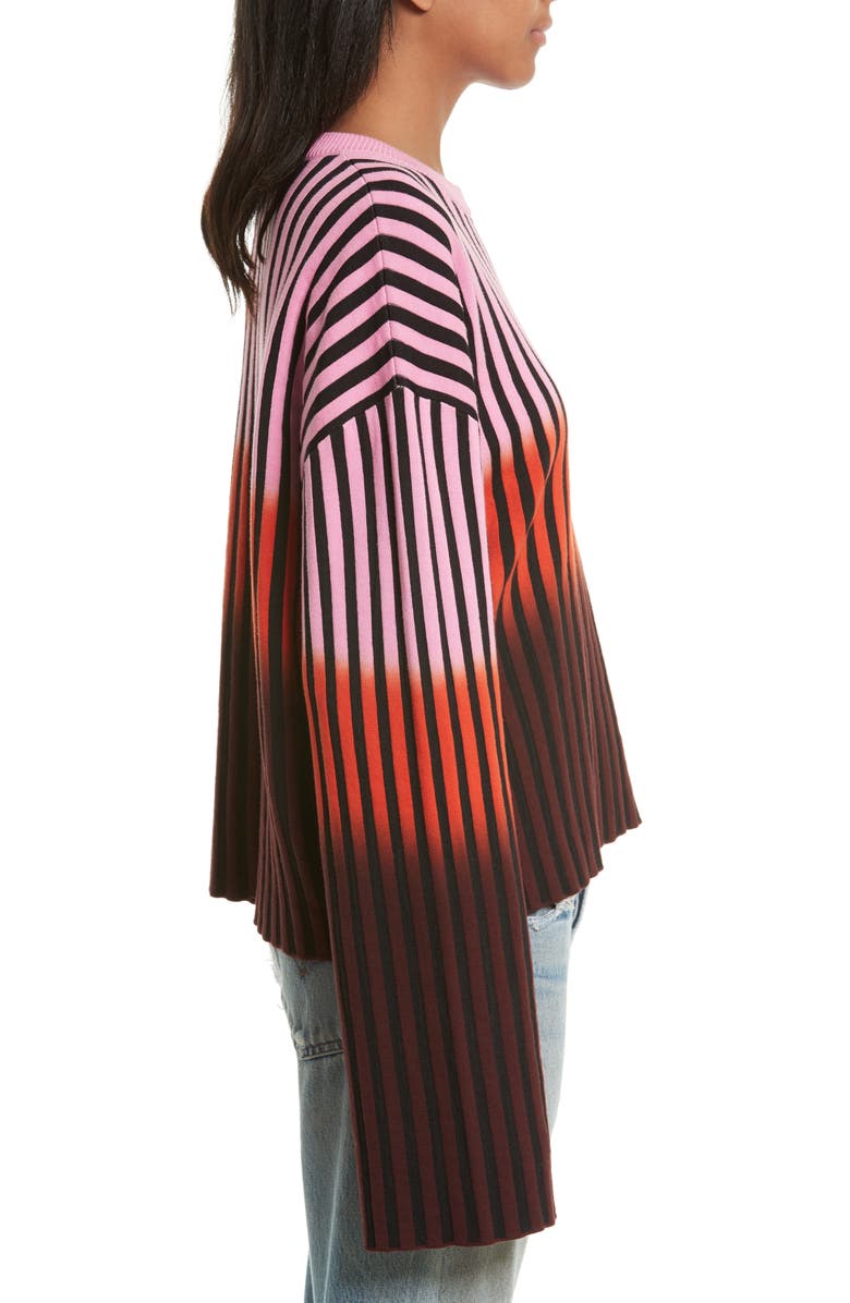 Opening Ceremony Dip Dye Stripe Crewneck Sweater, Alternate, color, 