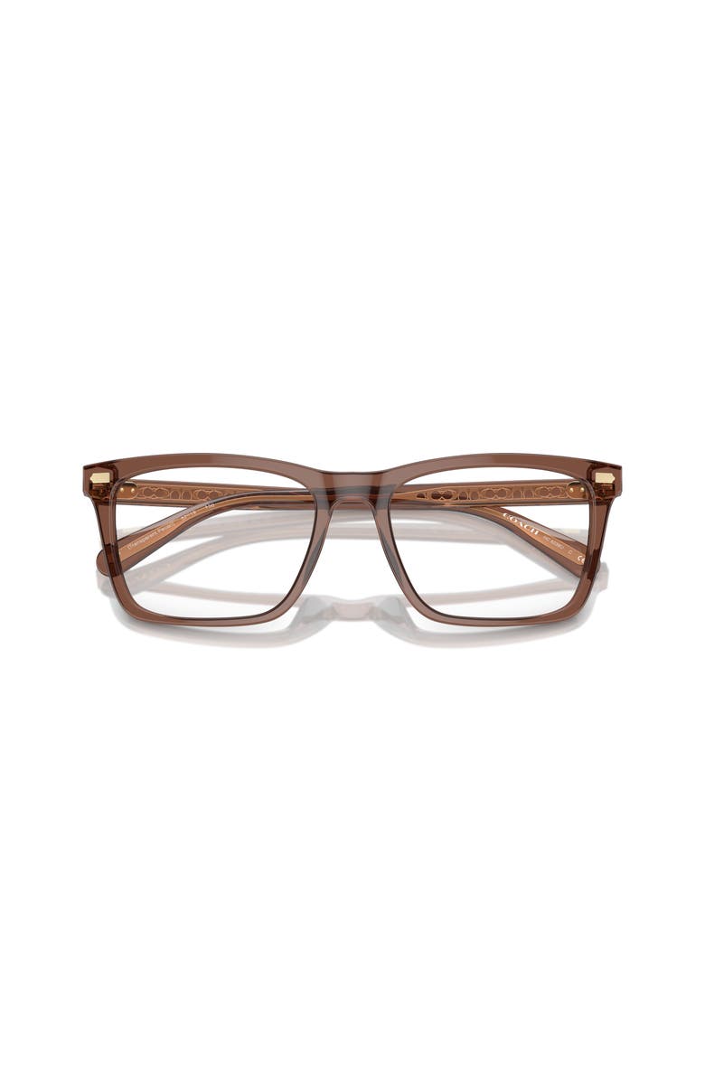 COACH 54mm Square optical glasses, Alternate, color, Brown