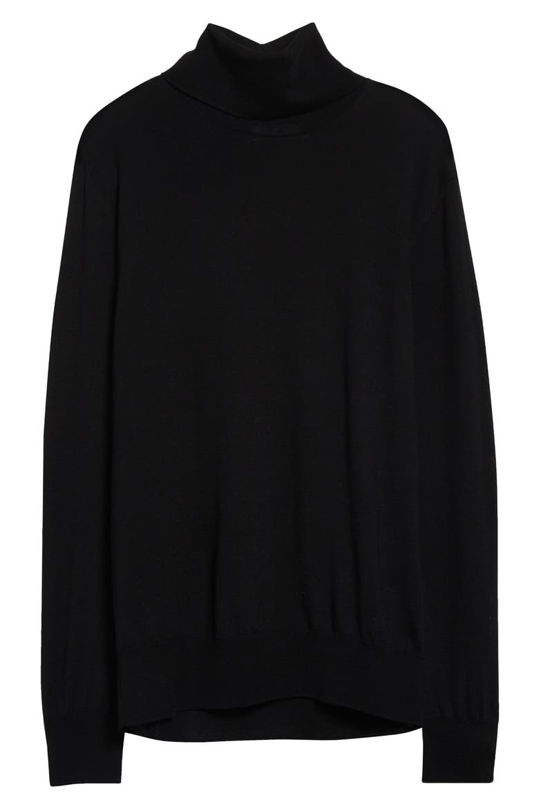 Wool Turtleneck Sweater, Alternate, color, BLACK