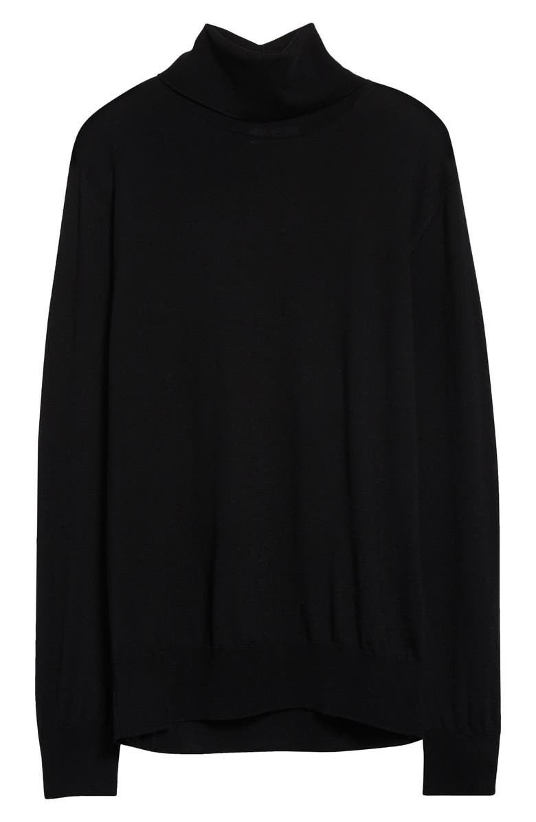 Jil Sander Wool Turtleneck Sweater, Alternate, color, Black