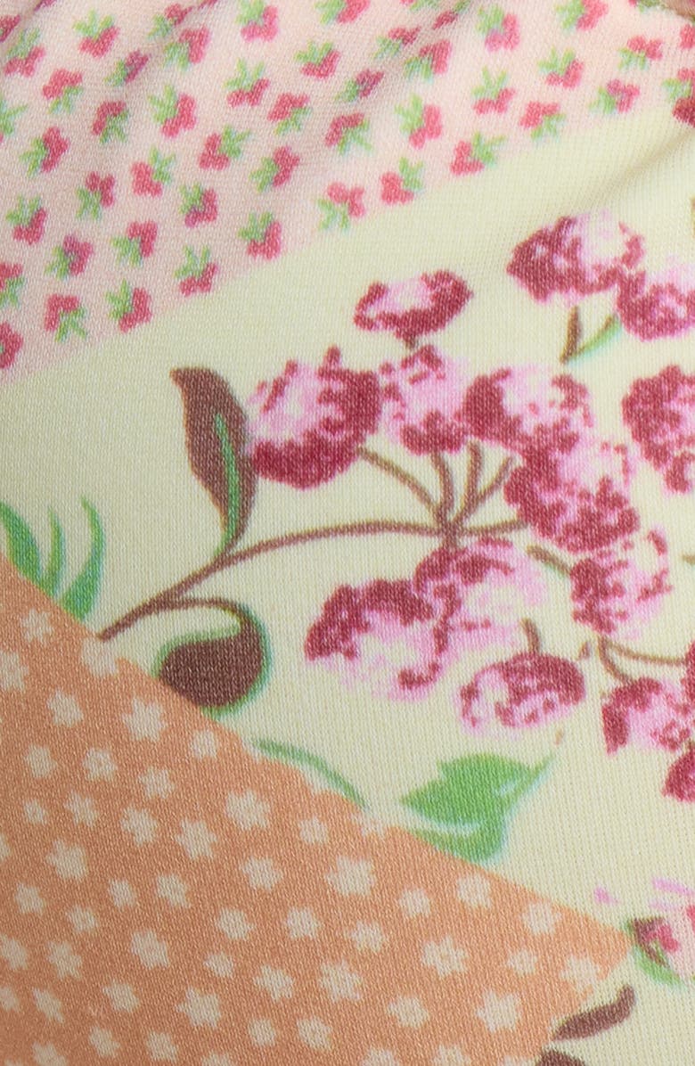 PacSun Willow Tie Front Bikini Top, Alternate, color, Patchwork Floral