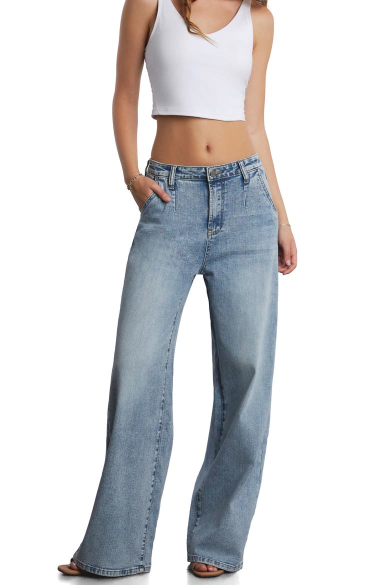 Tuck & Go Straight Leg Jeans, Alternate, color, DENIM WATER