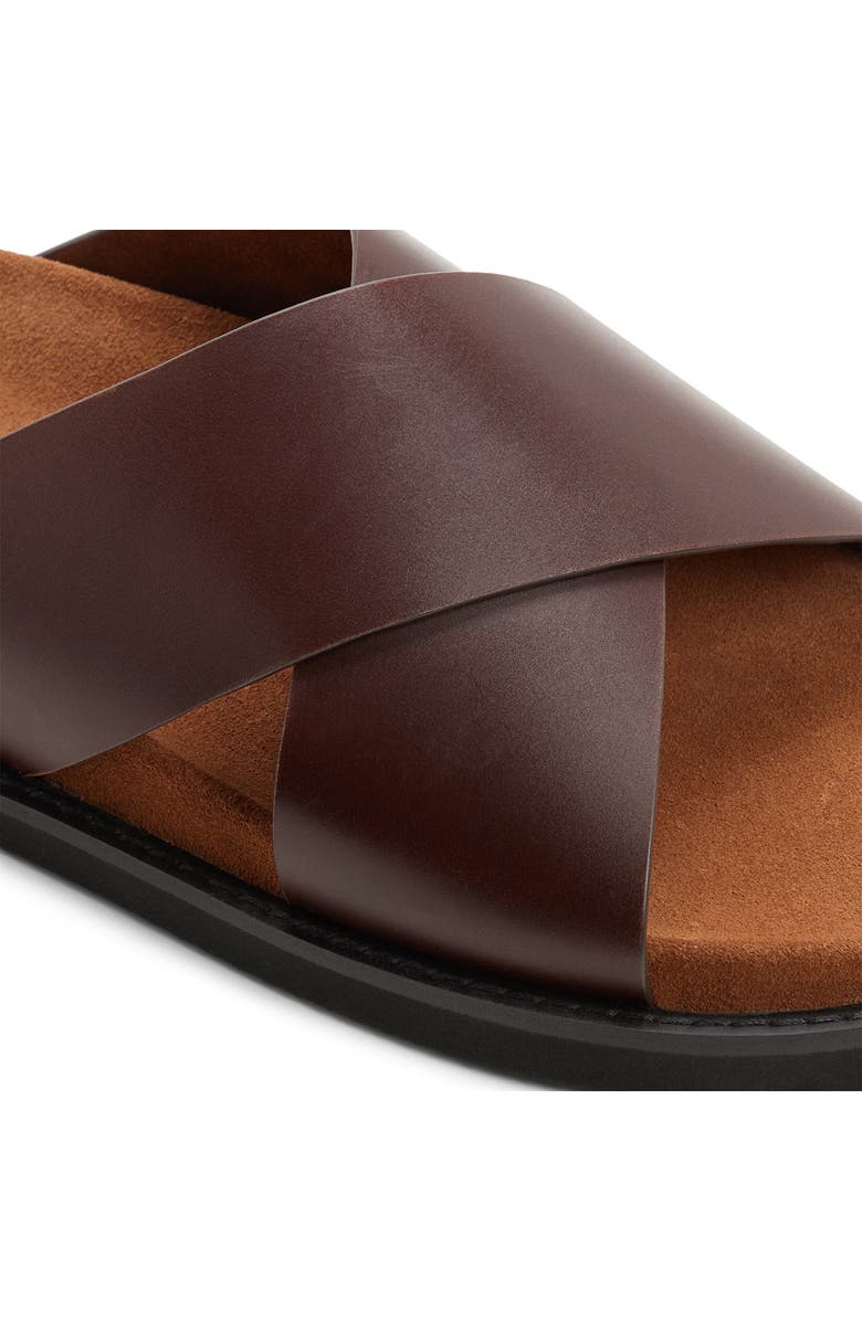 G.H.BASS Charleswood Cross Strap Sandal, Alternate, color, Dark Brown