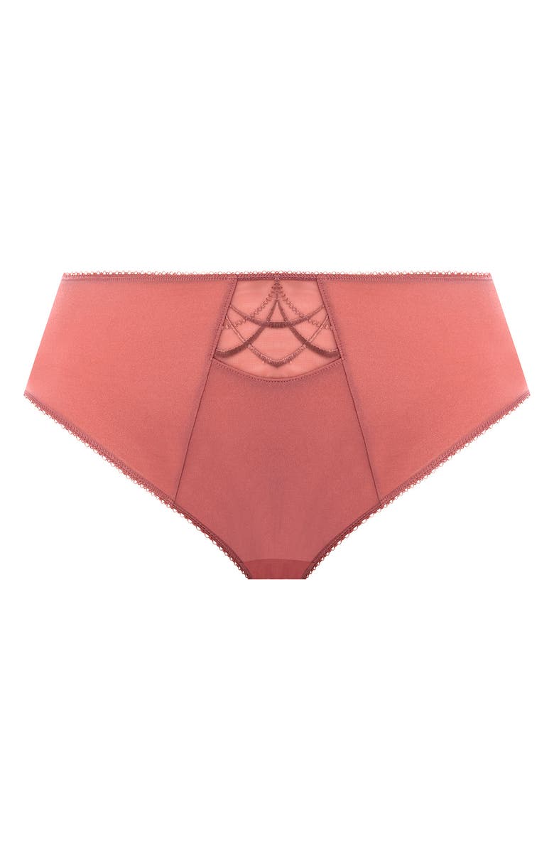 Elomi Cate Full Figure High Waist Briefs, Alternate, color, Rosewood