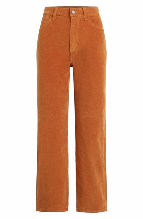 The Blake Wide Leg Corduroy Pants (Dark Butterscotch)