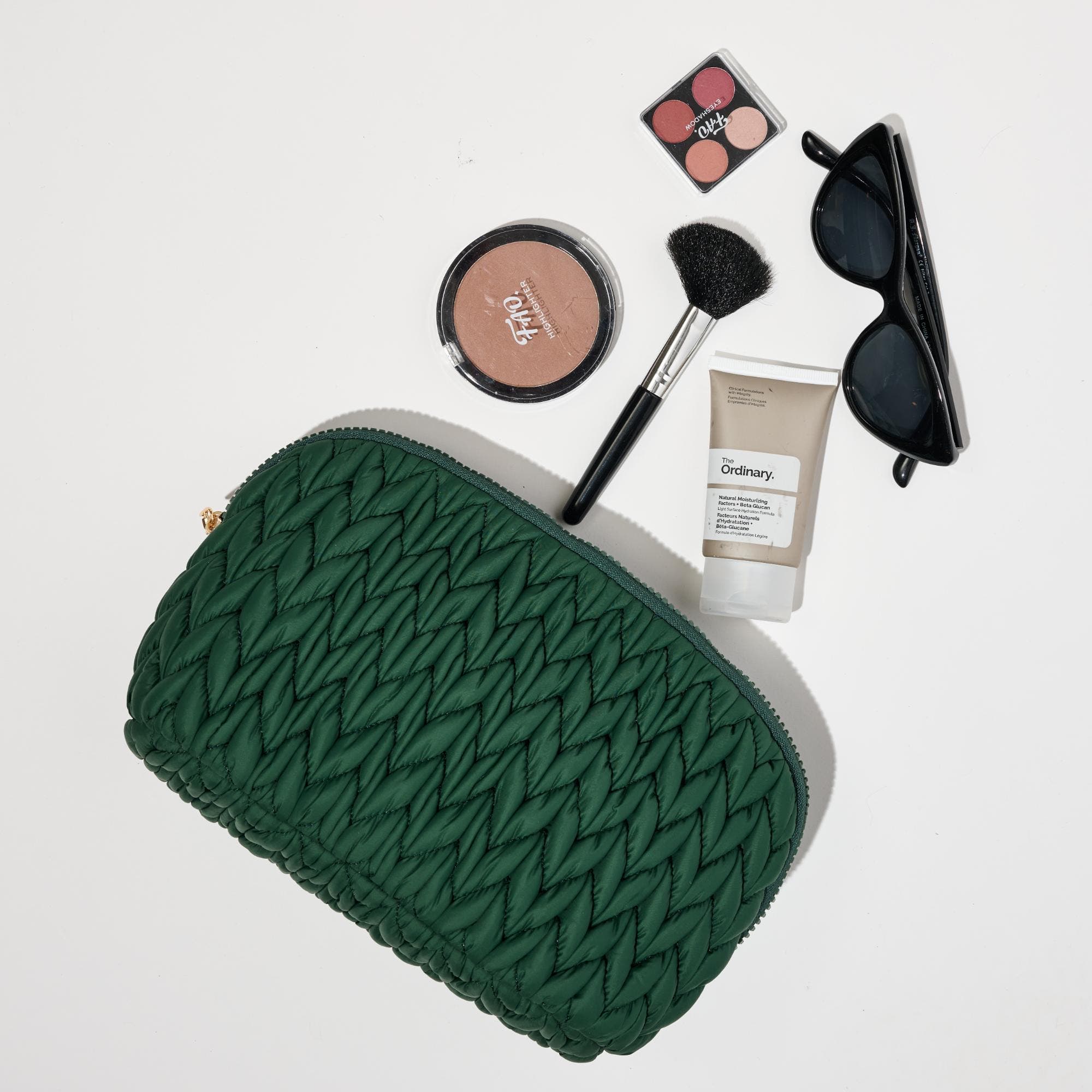 Celisse Cosmetic & Travel Organizer Dome Pouch, Main, color, Emerald