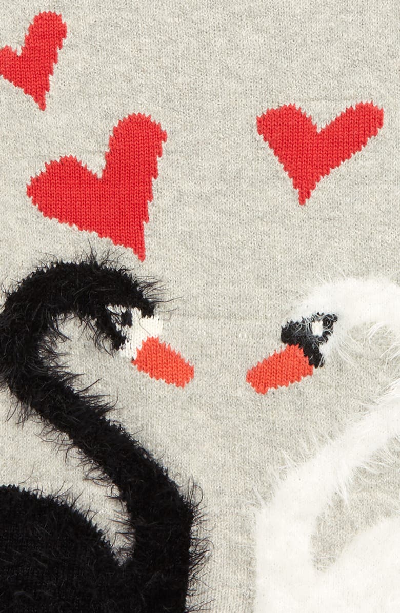 Tucker + Tate Icon Fuzzy Swan Sweater, Alternate, color, 