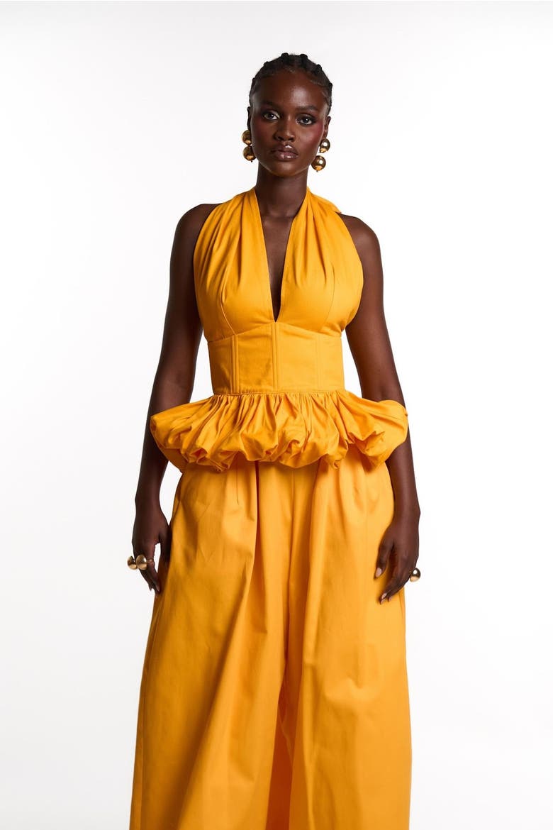 Grace Peplum Top, Alternate, color, Orange
