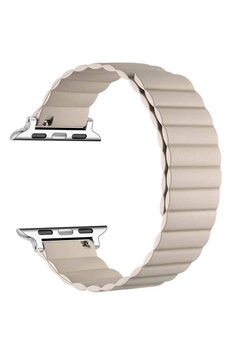 The Posh Tech Silicone Apple Watch<sup>®</sup> Watchband, Alternate, color, Oatmilk