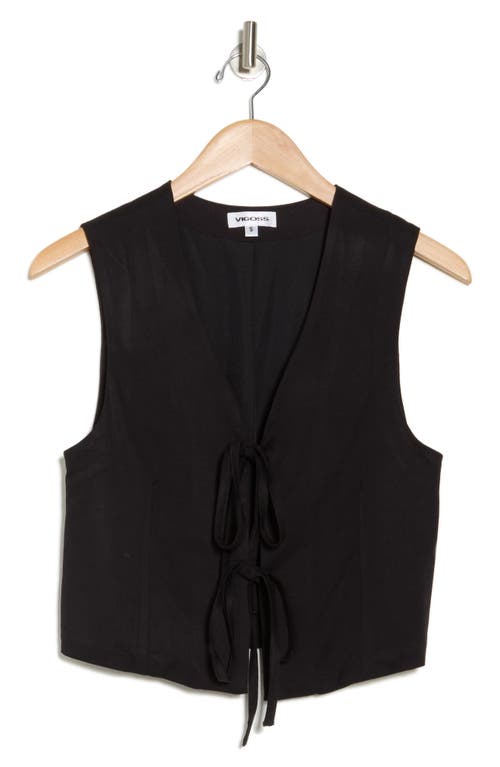 Vigoss Tie Front Vest In Black