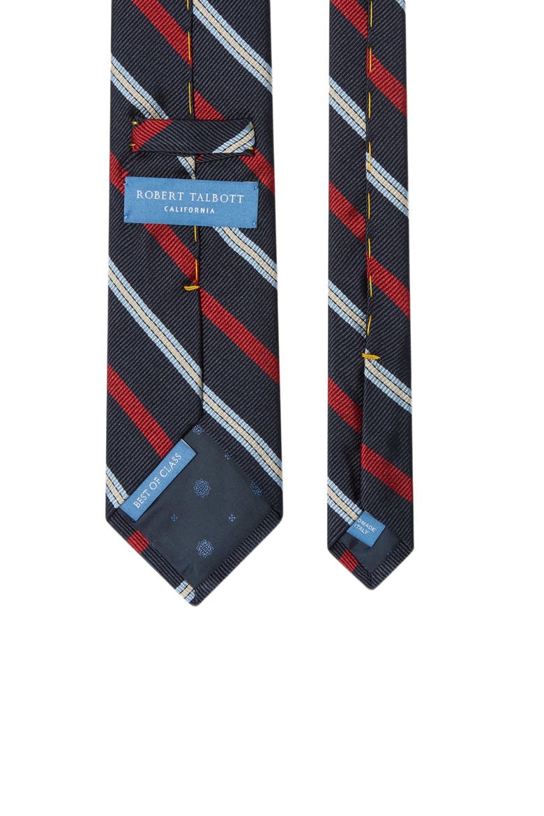 Robert Multi Rib Stripe Best of Class Necktie, Alternate, color, Navy Multi