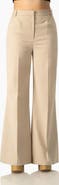 IVONNE Wide-Leg Flare High-Waist Tailored Pants
