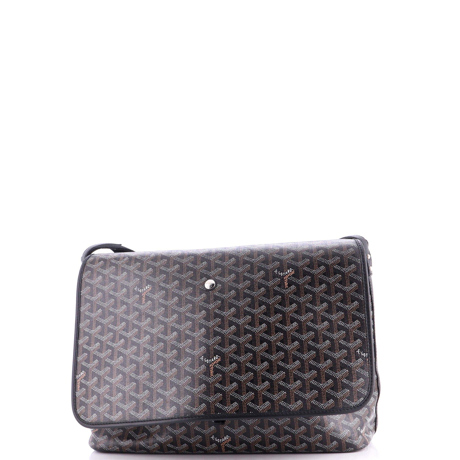 Pre-Owned Goyard Capetien Messenger Bag Coated Canvas, Main, color, Black