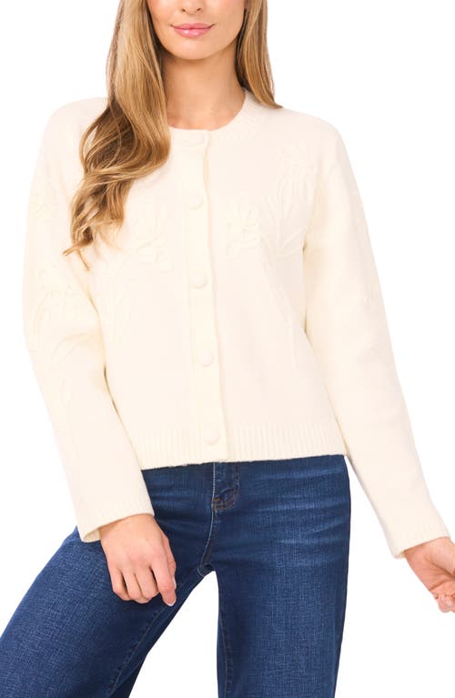 Cece Floral Soutache Cardigan In Yellow