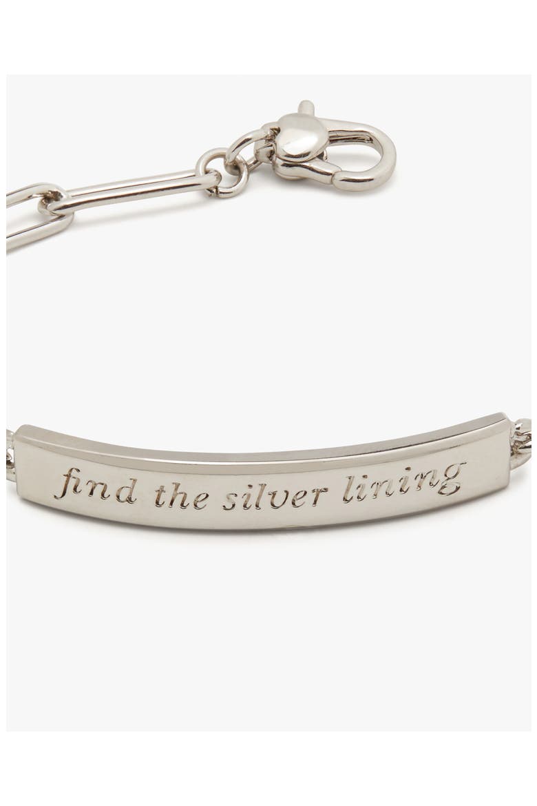 silver lining id bracelet, Alternate, color, SILVER