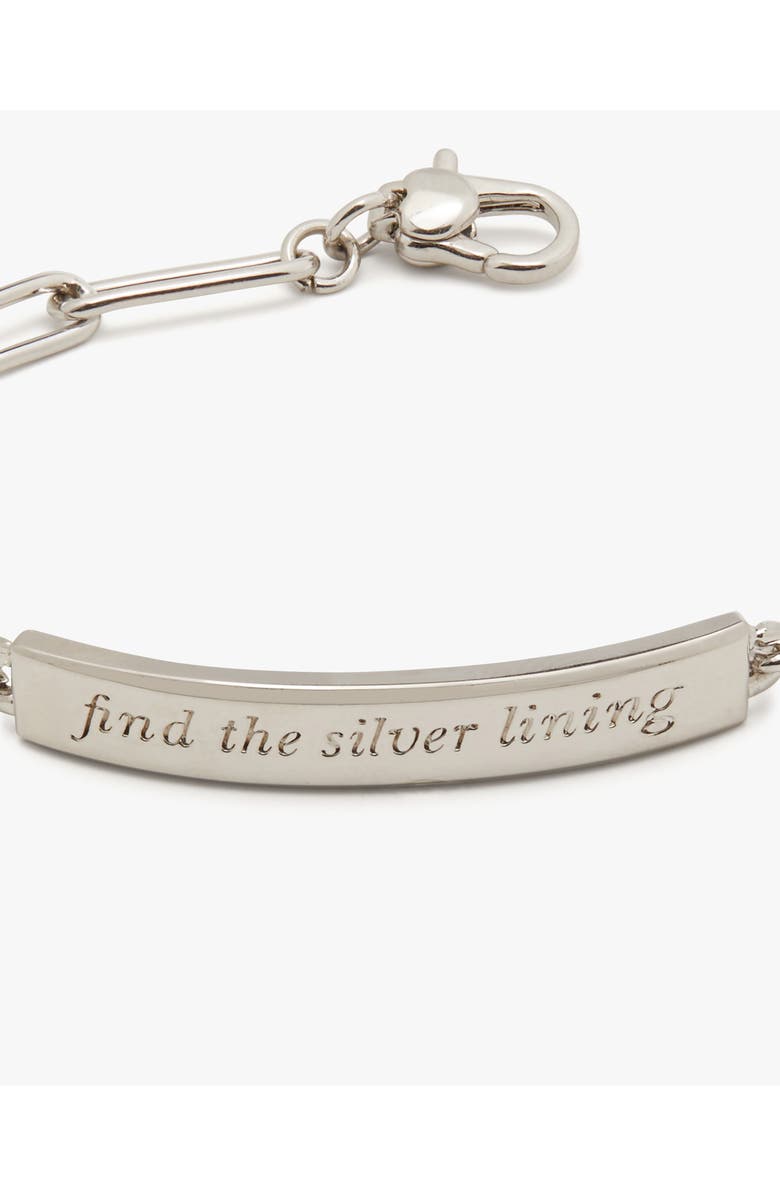 Kate Spade New York silver lining id bracelet, Alternate, color, 