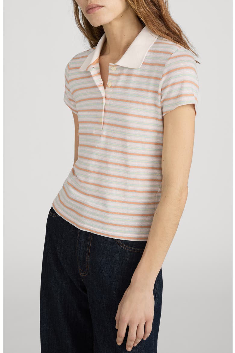 The Striped Polo, Alternate, color, PINK SAND MULTI