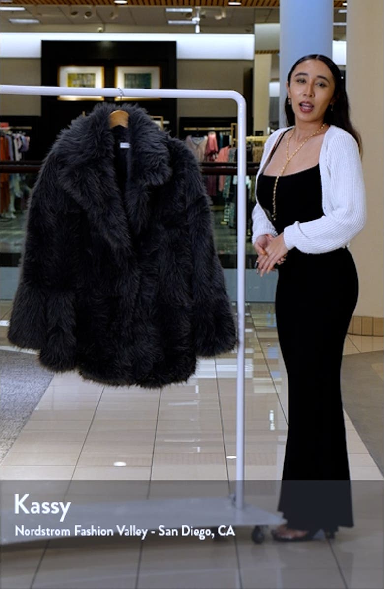 Mid Length Faux Fur Coat, sales video thumbnail