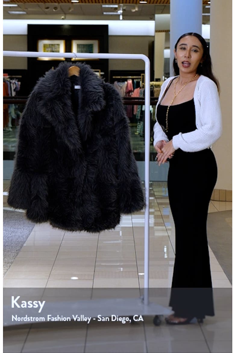 Mid Length Faux Fur Coat video