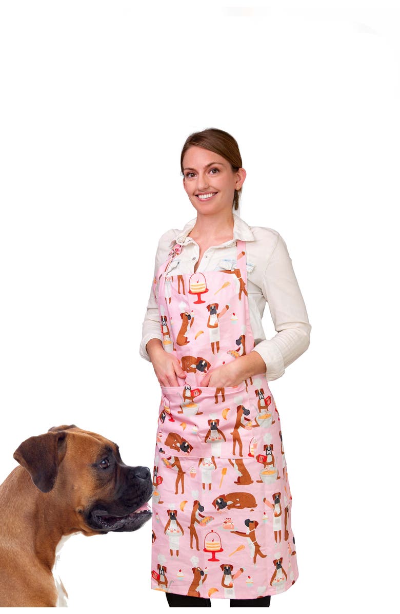 Puppington Kitchen Apron for Dog Lovers, Main, color, Baking Boxers