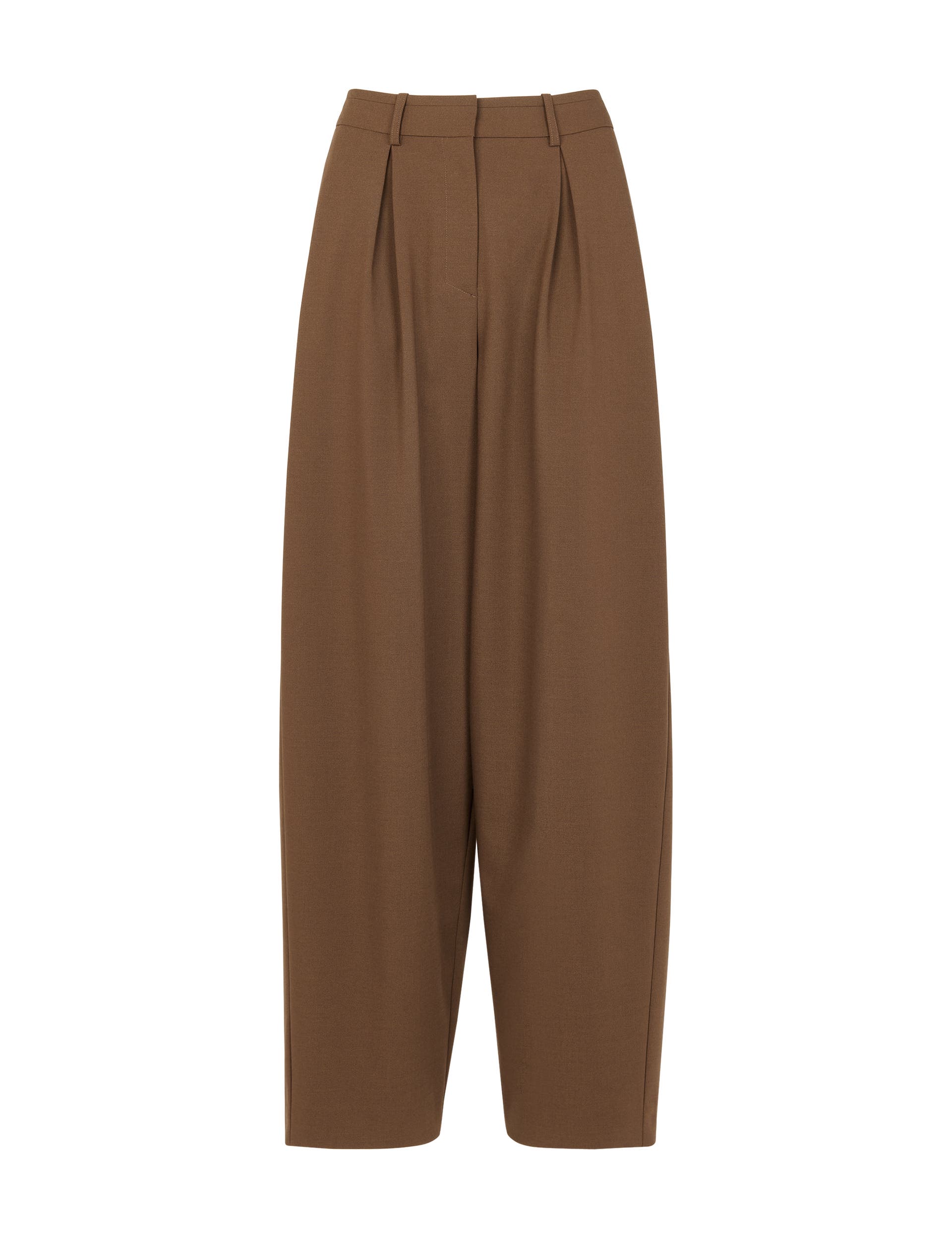Wool Blend Barrel Pants - image 4