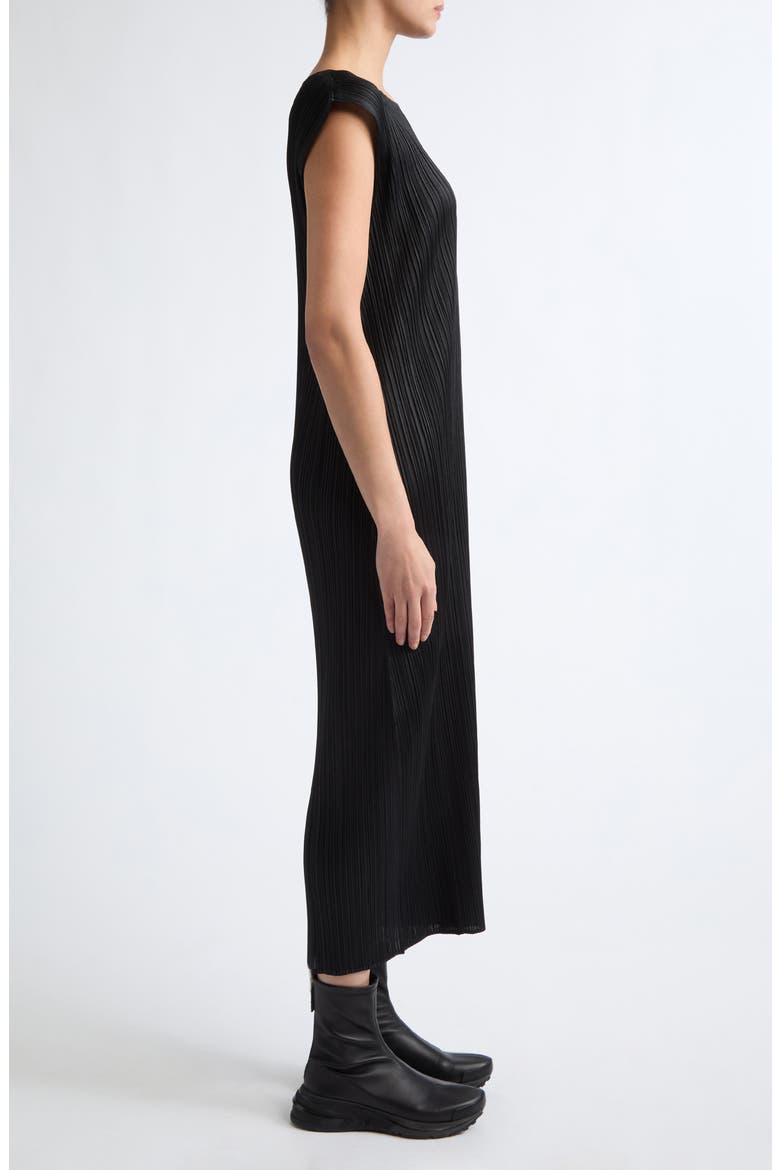 Monthly Colors September Pleated Sleeveless Dress, Alternate, color, BLACK