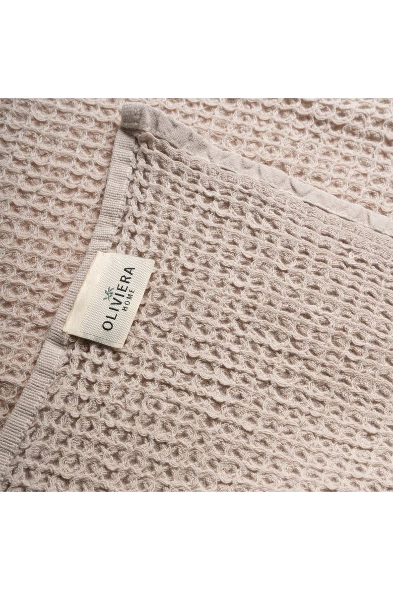 Waffle Turkish Cotton Bath and Hand Towel - Set, Alternate, color, Sand